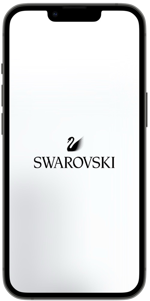 Swarovski app Branding page screen