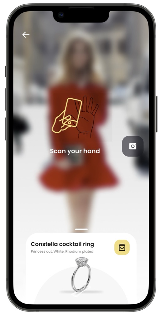 Swarovski app AR view page screen