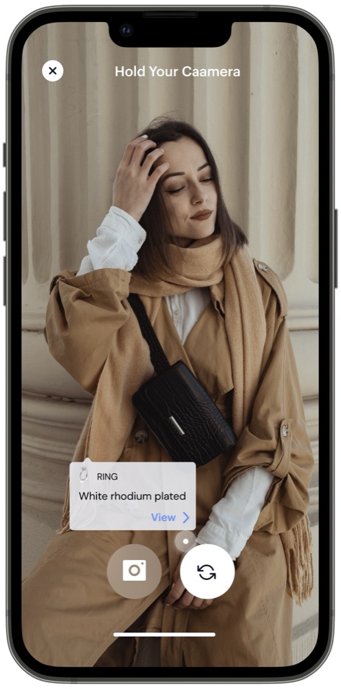 Swarovski app Camera: portrait screen
