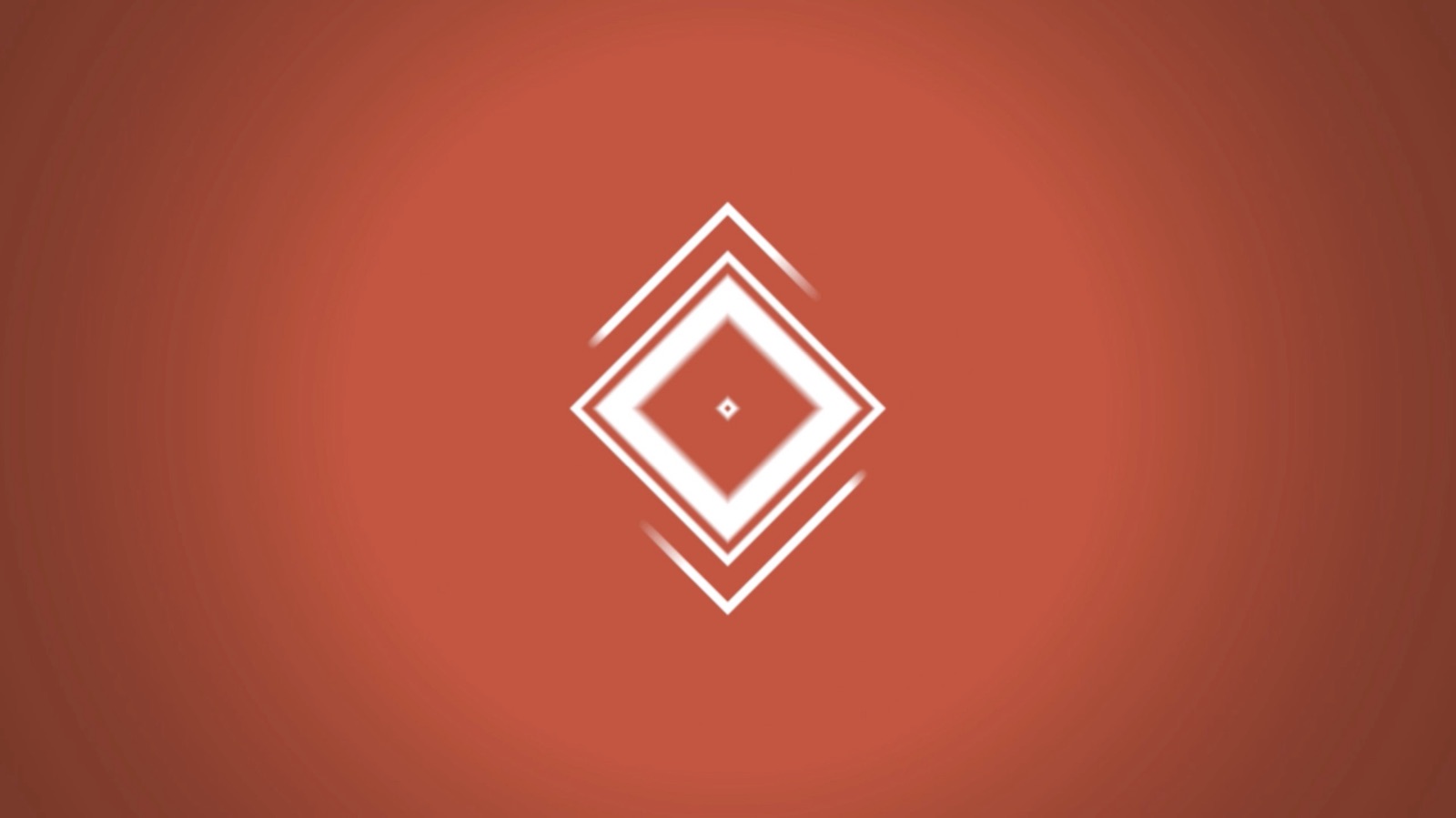 Minimal white diamond outline on red