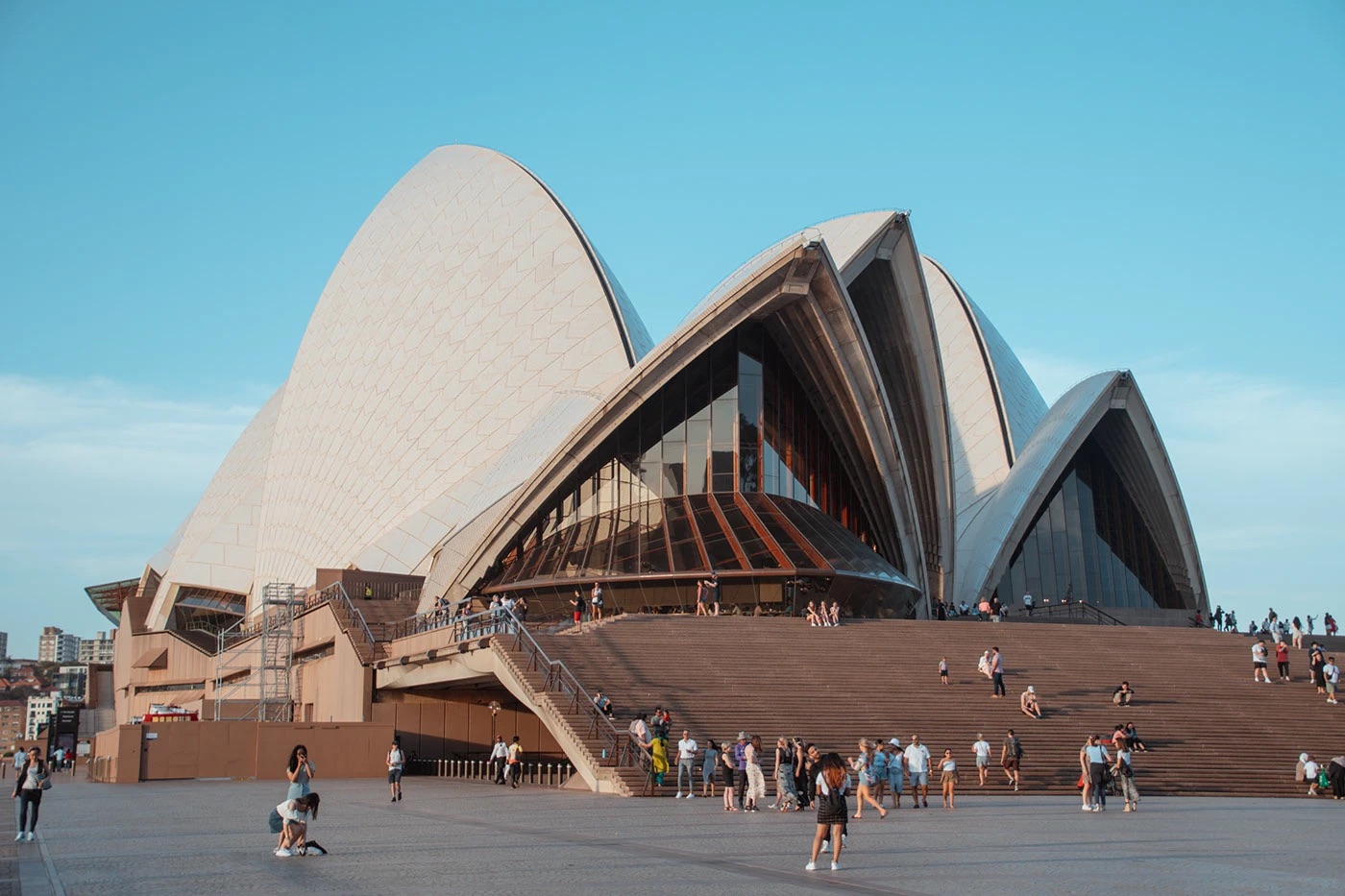 Opera House steps on a clear day