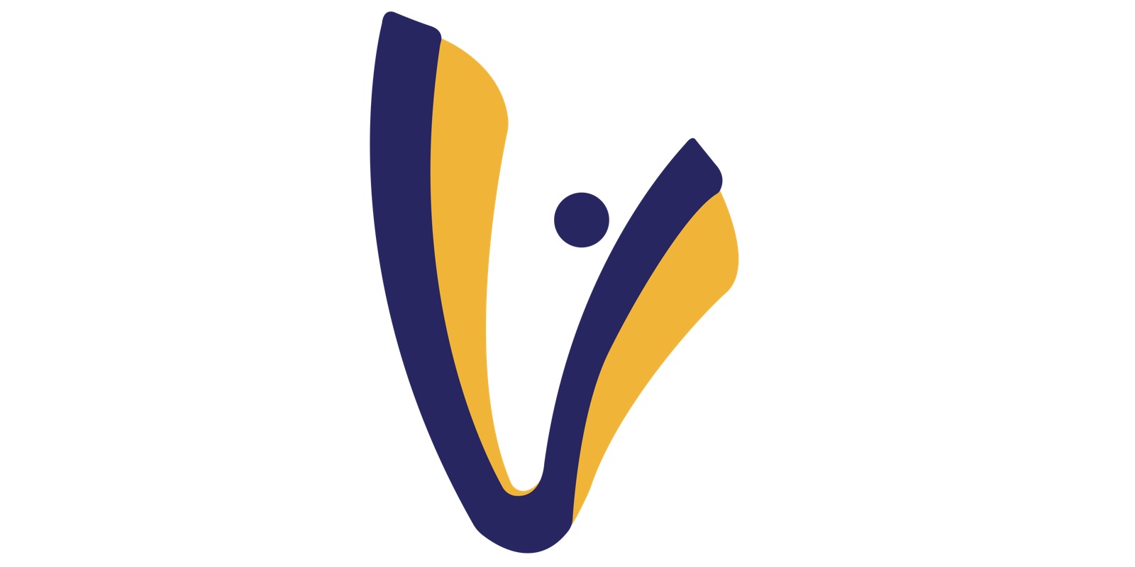 Value Axis V symbol in navy and gold