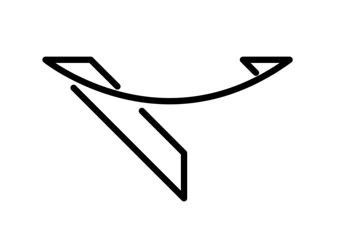 Direction C: line-drawn letter combination mark